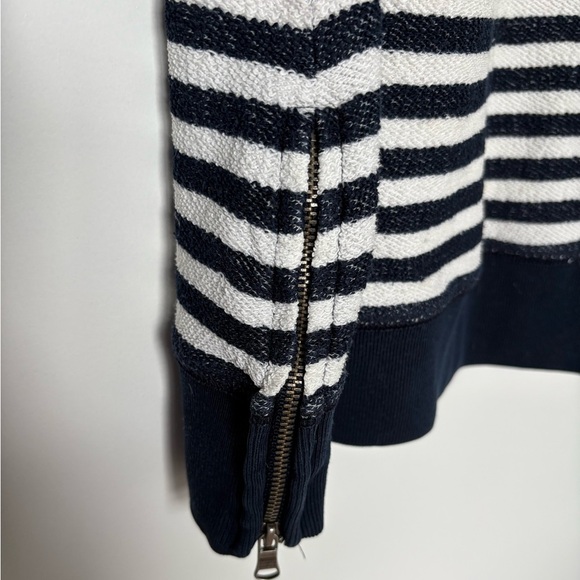 Ralph Lauren Striped Navy and White Crew Neck Sweater - Picture 3 of 6